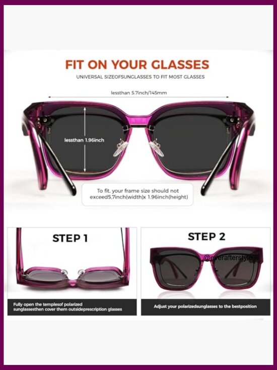 Oversized Fit Over Glasses Polarized Sunglasses, UV400 Protection main image 4